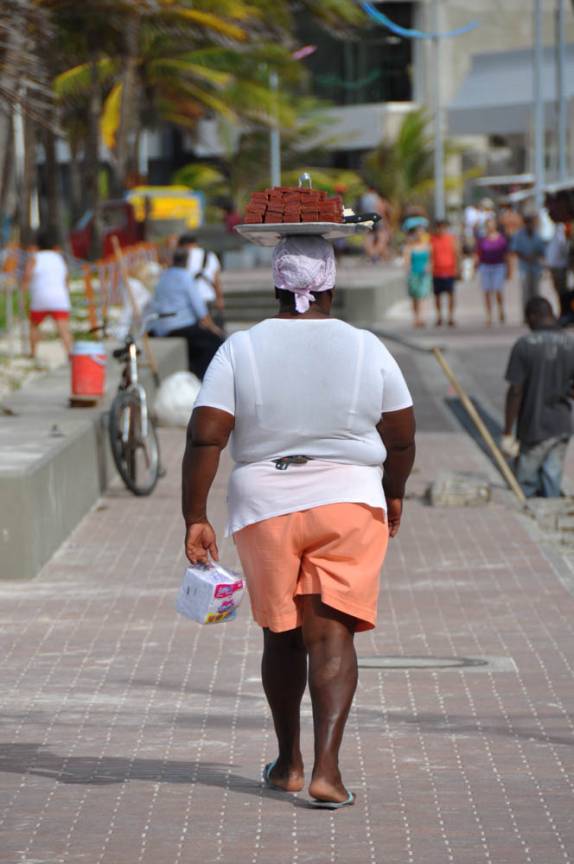 Vendedora de goiabada em San Andrés, ilha colombiana no Caribe
